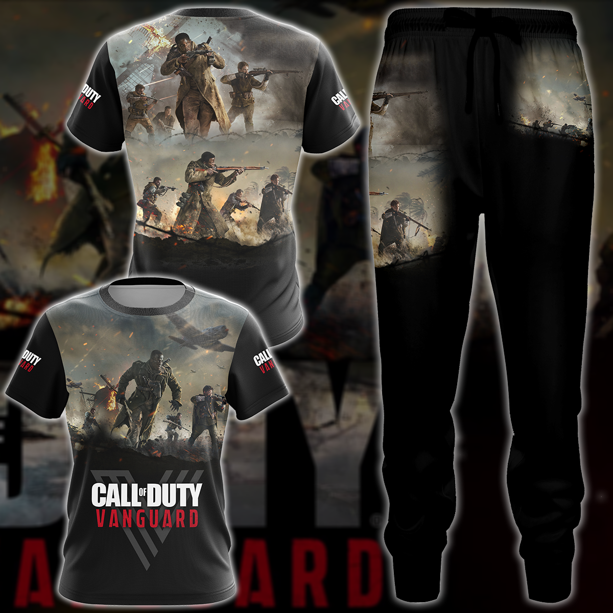 Call of Duty: Vanguard Video Game 3D All Over Print T-shirt Tank Top Zip Hoodie Pullover Hoodie Hawaiian Shirt Beach Shorts Jogger