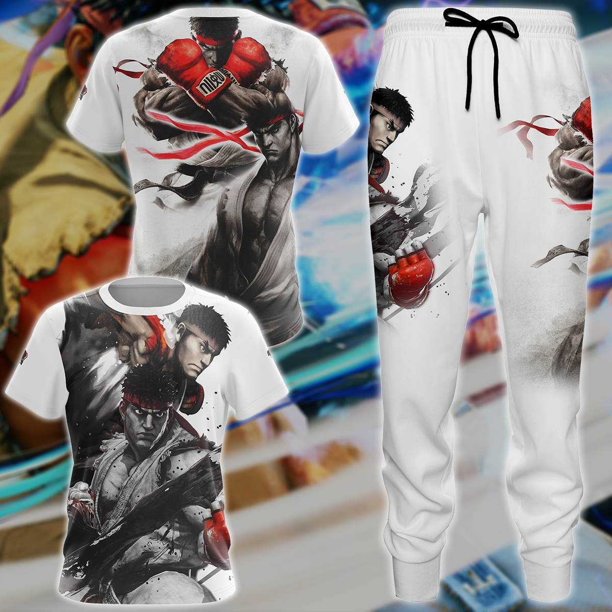 Street Fighter Video Game 3D All Over Print T-shirt Tank Top Zip Hoodie Pullover Hoodie Hawaiian Shirt Beach Shorts Jogger