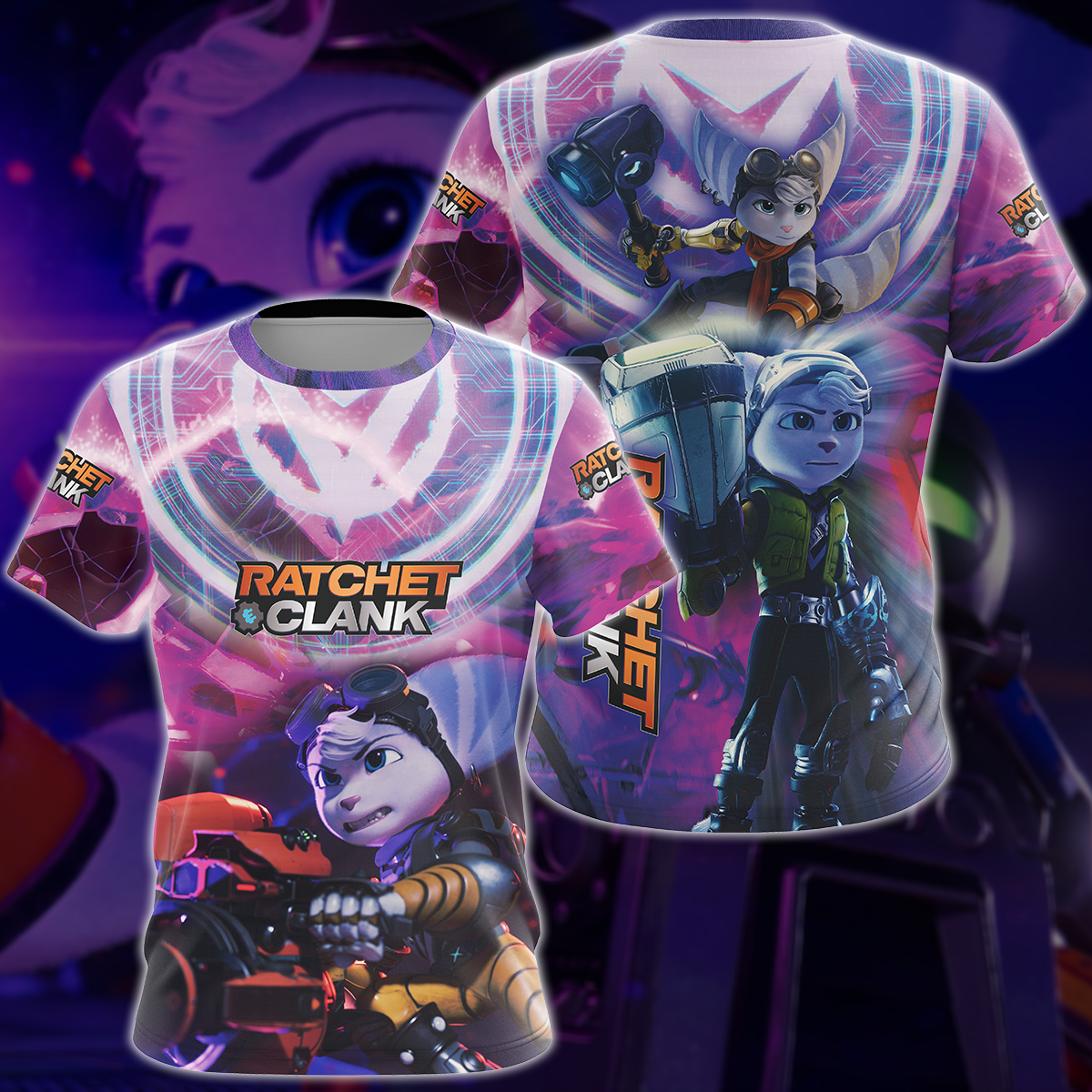 Ratchet & Clank Video Game All Over Printed T-shirt Tank Top Zip Hoodie Pullover Hoodie Hawaiian Shirt Beach Shorts Joggers T-shirt S