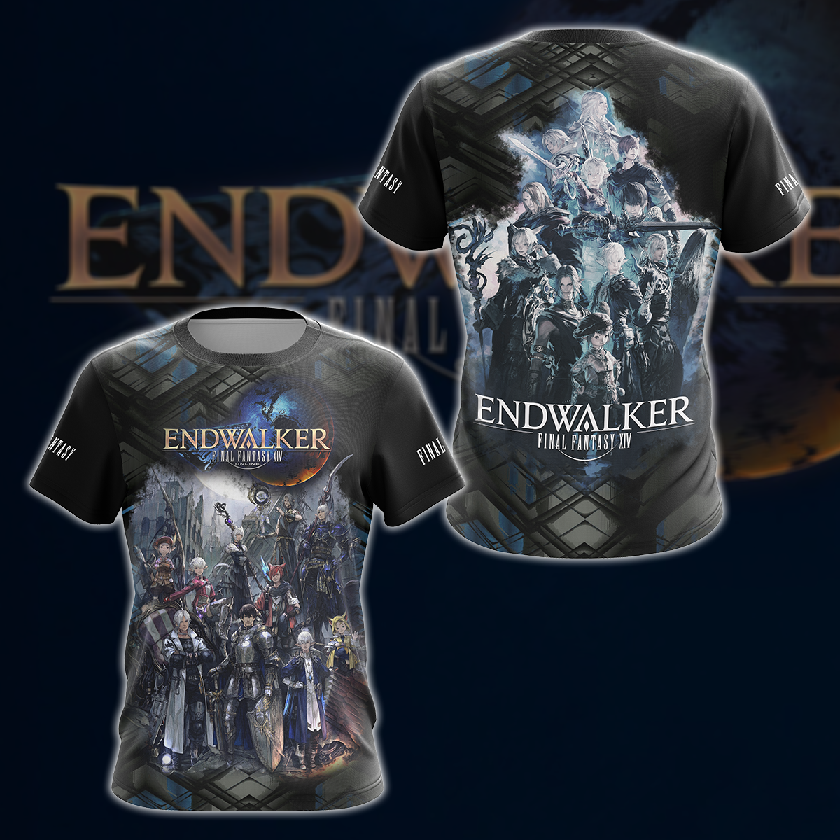 Final Fantasy XIV: Endwalker Video Game 3D All Over Printed T-shirt Tank Top Zip Hoodie Pullover Hoodie Hawaiian Shirt Beach Shorts Jogger T-shirt S