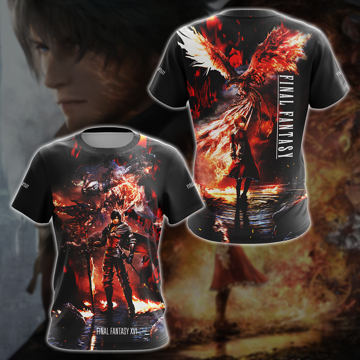 Final Fantasy XVI Video Game 3D All Over Printed T-shirt Tank Top Zip Hoodie Pullover Hoodie Hawaiian Shirt Beach Shorts Jogger T-shirt S