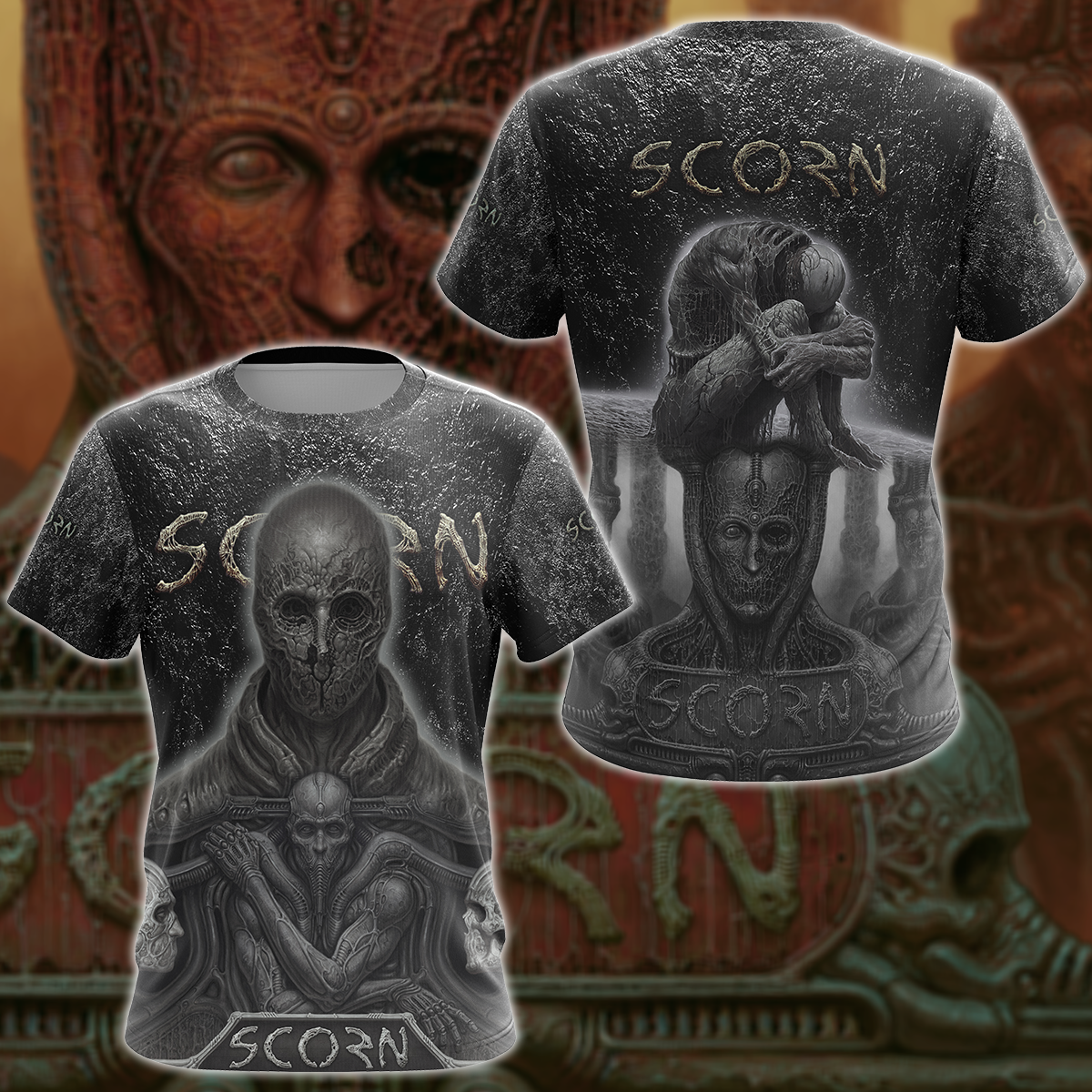 Scorn Video Game 3D All Over Print T-shirt Tank Top Zip Hoodie Pullover Hoodie Hawaiian Shirt Beach Shorts Jogger T-shirt S
