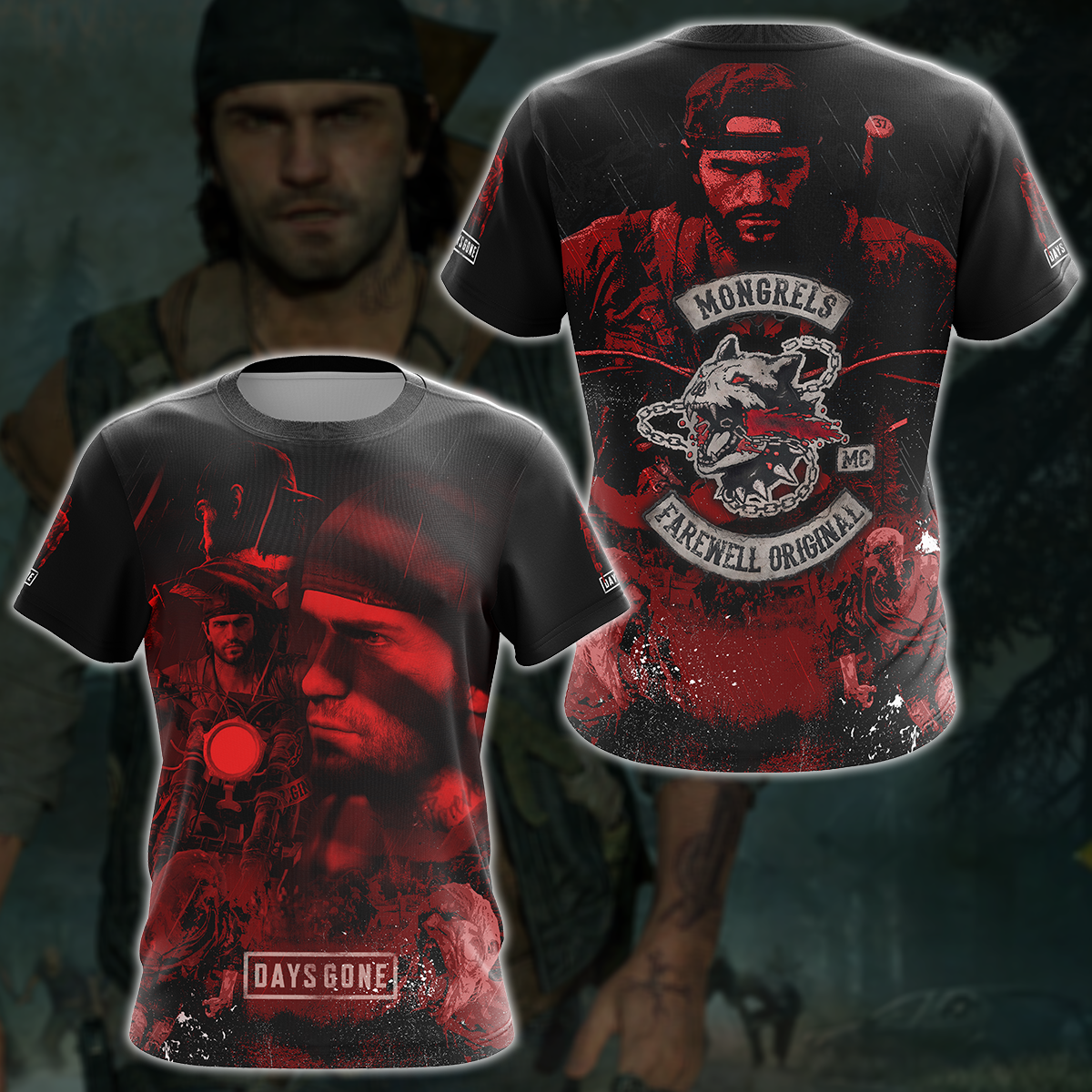Day’s Gone Video Game 3D All Over Printed T-shirt Tank Top Zip Hoodie Pullover Hoodie Hawaiian Shirt Beach Shorts Jogger T-shirt S