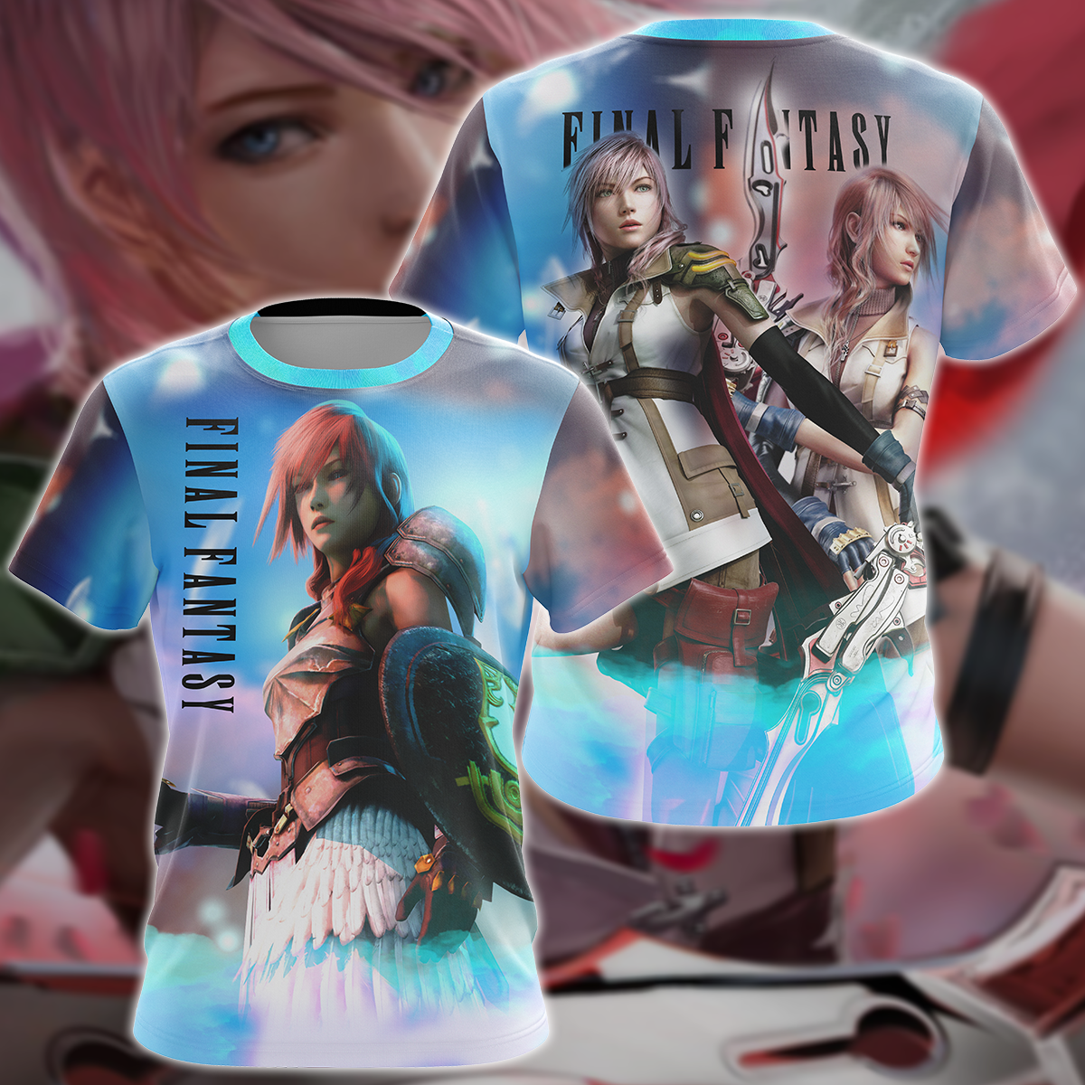 Final Fantasy XIII Video Game 3D All Over Print T-shirt Tank Top Zip Hoodie Pullover Hoodie Hawaiian Shirt Beach Shorts Jogger T-shirt S