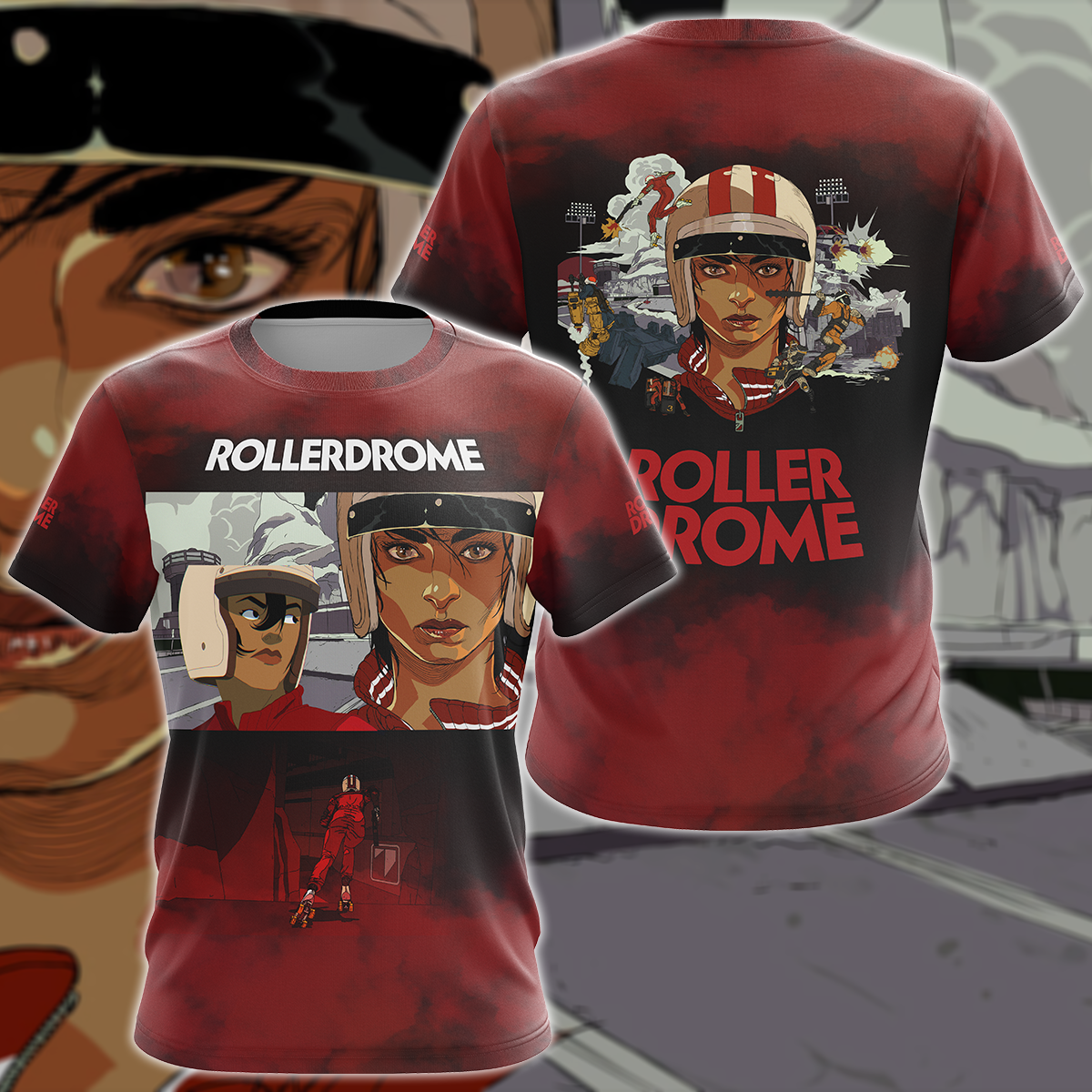 Rollerdrome Video Game 3D All Over Print T-shirt Tank Top Zip Hoodie Pullover Hoodie Hawaiian Shirt Beach Shorts Jogger T-shirt S
