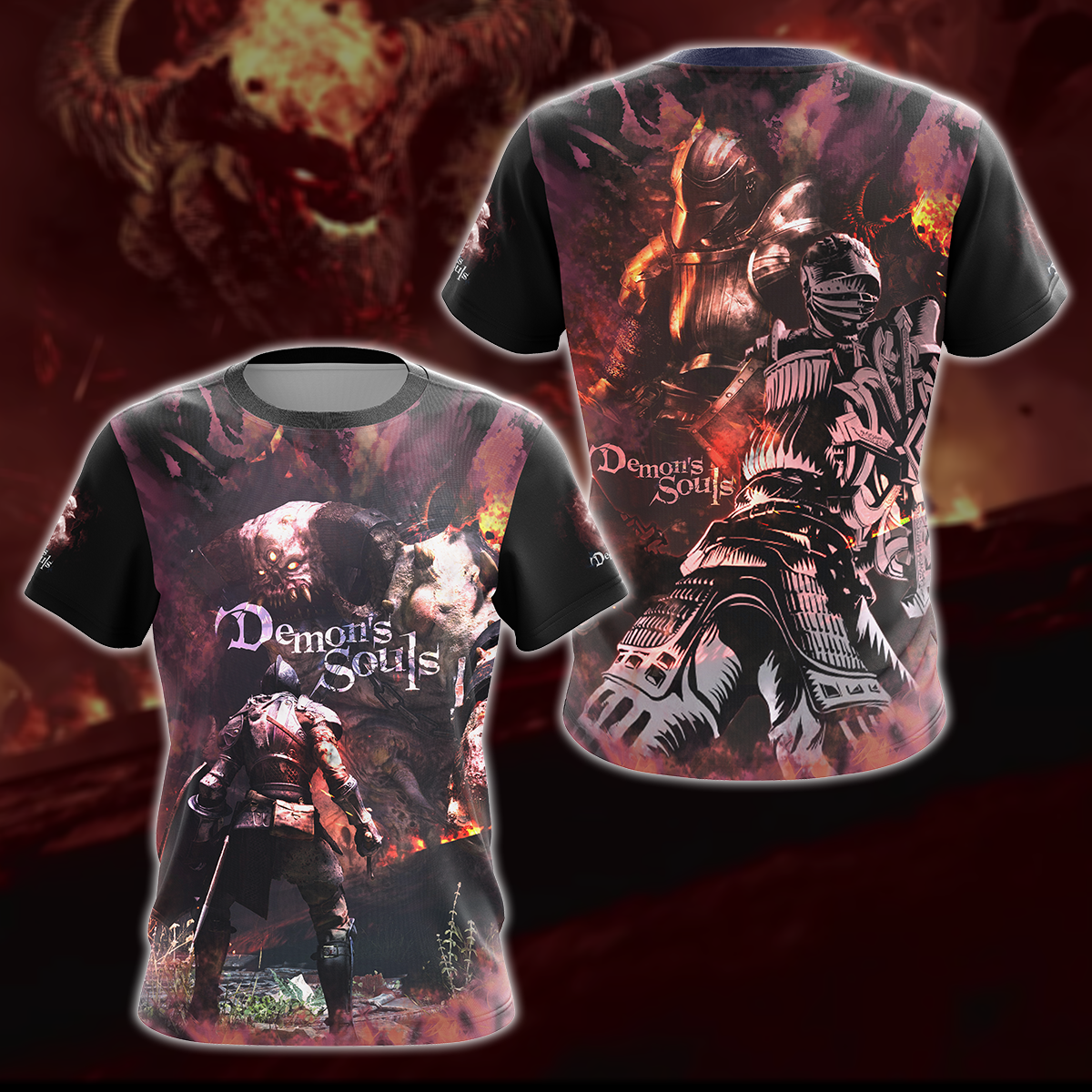 Demon's Souls Video Game 3D All Over Printed T-shirt Tank Top Zip Hoodie Pullover Hoodie Hawaiian Shirt Beach Shorts Jogger T-shirt S