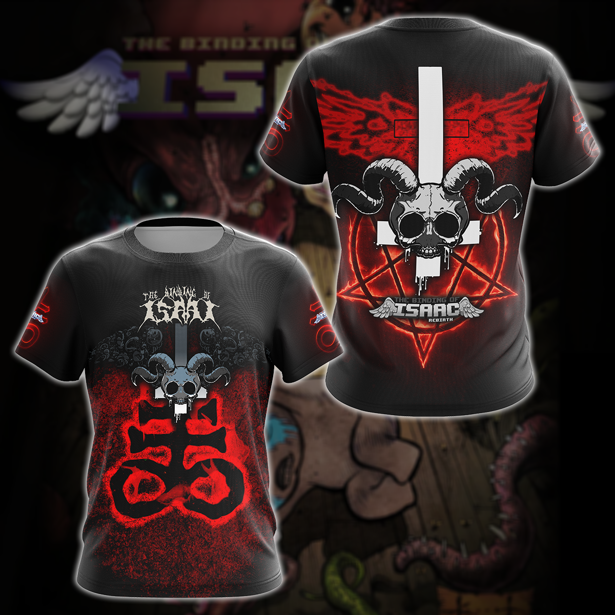 The Binding of Isaac: Rebirth Video Game 3D All Over Printed T-shirt Tank Top Zip Hoodie Pullover Hoodie Hawaiian Shirt Beach Shorts Jogger T-shirt S