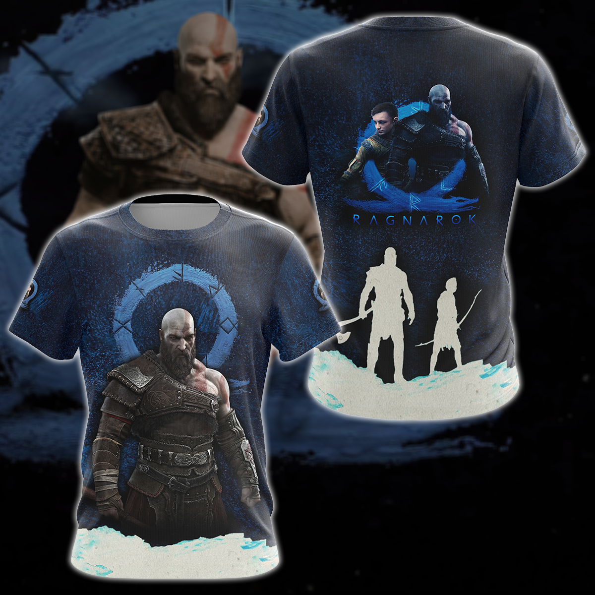 God of War Ragnarok Video Game 3D All Over Print T-shirt Tank Top Zip Hoodie Pullover Hoodie Hawaiian Shirt Beach Shorts Jogger T-shirt S