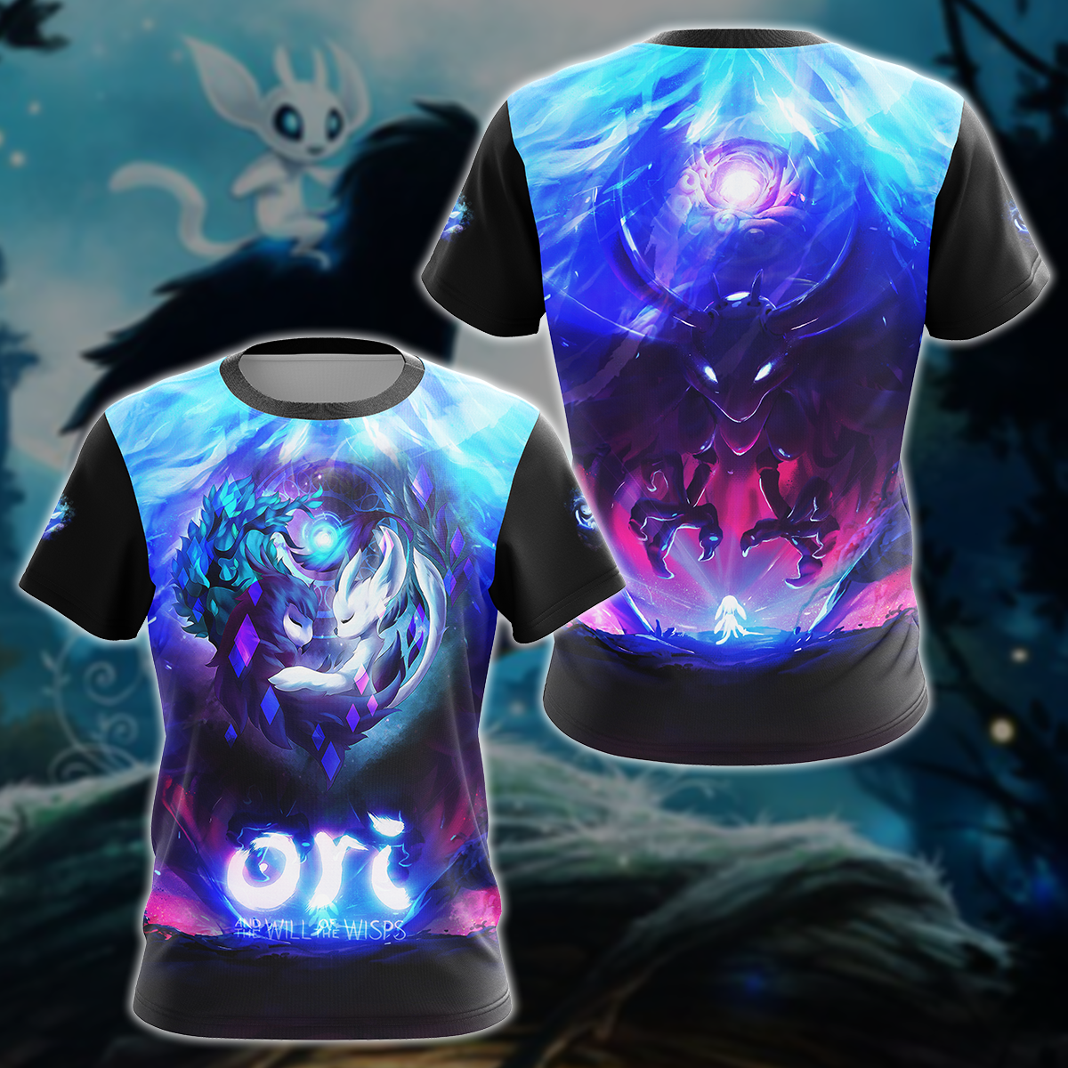 Ori and the Will of the Wisps Video Game 3D All Over Printed T-shirt Tank Top Zip Hoodie Pullover Hoodie Hawaiian Shirt Beach Shorts Jogger T-shirt S