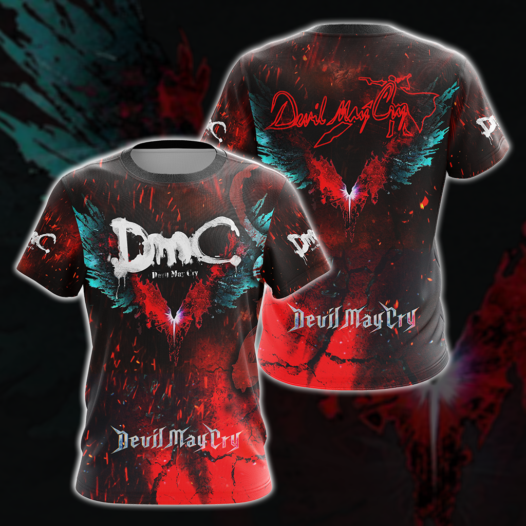 Devil May Cry All Over Print T-shirt Tank Top Zip Hoodie Pullover Hoodie Hawaiian Shirt T-shirt S