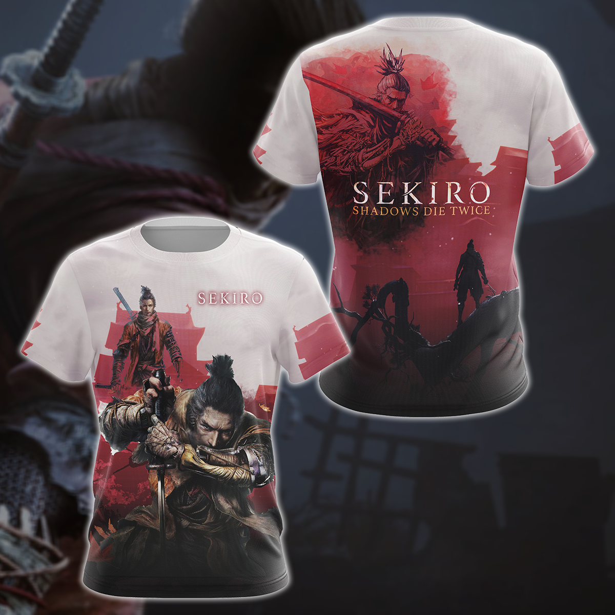 Sekiro: Shadows Die Twice Video Game 3D All Over Printed T-shirt Tank Top Zip Hoodie Pullover Hoodie Hawaiian Shirt Beach Shorts Jogger T-shirt S