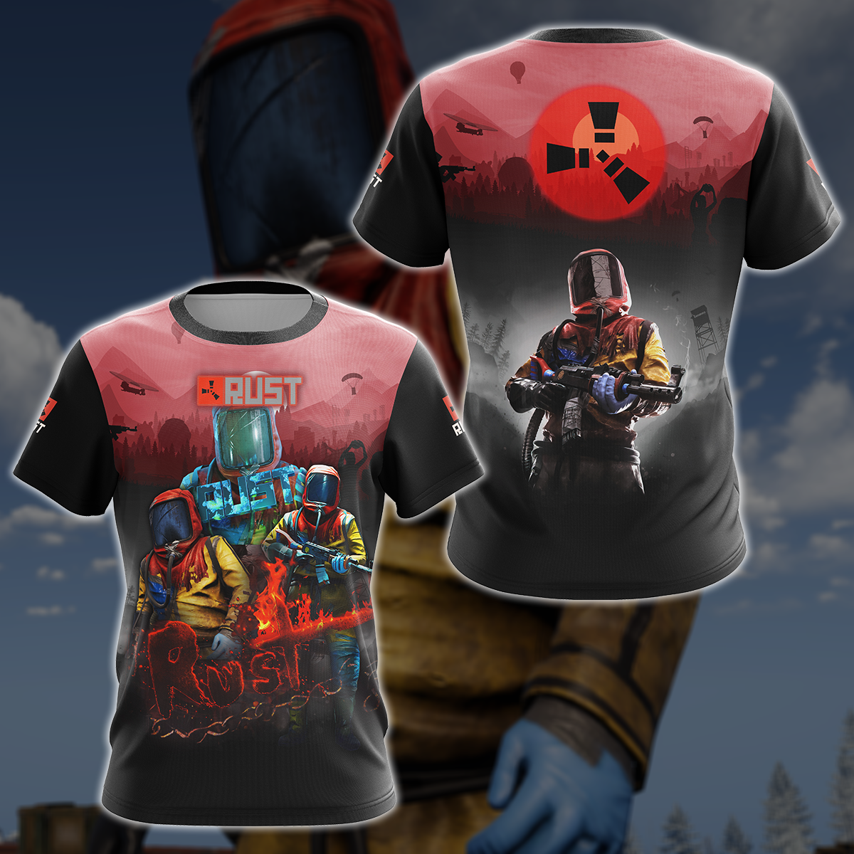 Rust Video Game 3D All Over Printed T-shirt Tank Top Zip Hoodie Pullover Hoodie Hawaiian Shirt Beach Shorts Jogger T-shirt S