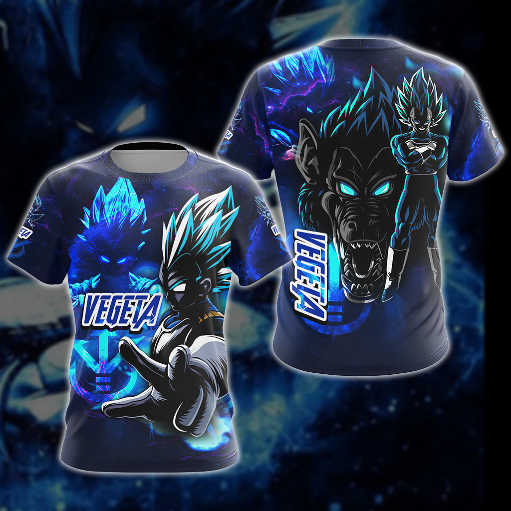 Dragon Ball Vegeta All Over Print T-shirt Tank Top Zip Hoodie Pullover Hoodie Hawaiian Shirt T-shirt S