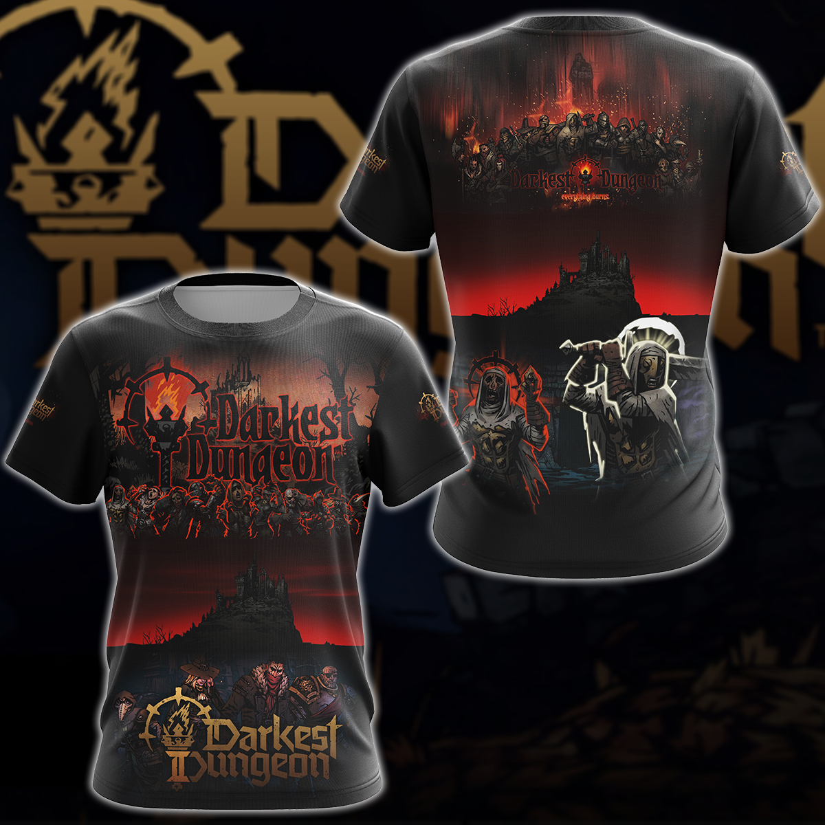 Darkest Dungeon Video Game 3D All Over Print T-shirt Tank Top Zip Hoodie Pullover Hoodie Hawaiian Shirt Beach Shorts Jogger T-shirt S
