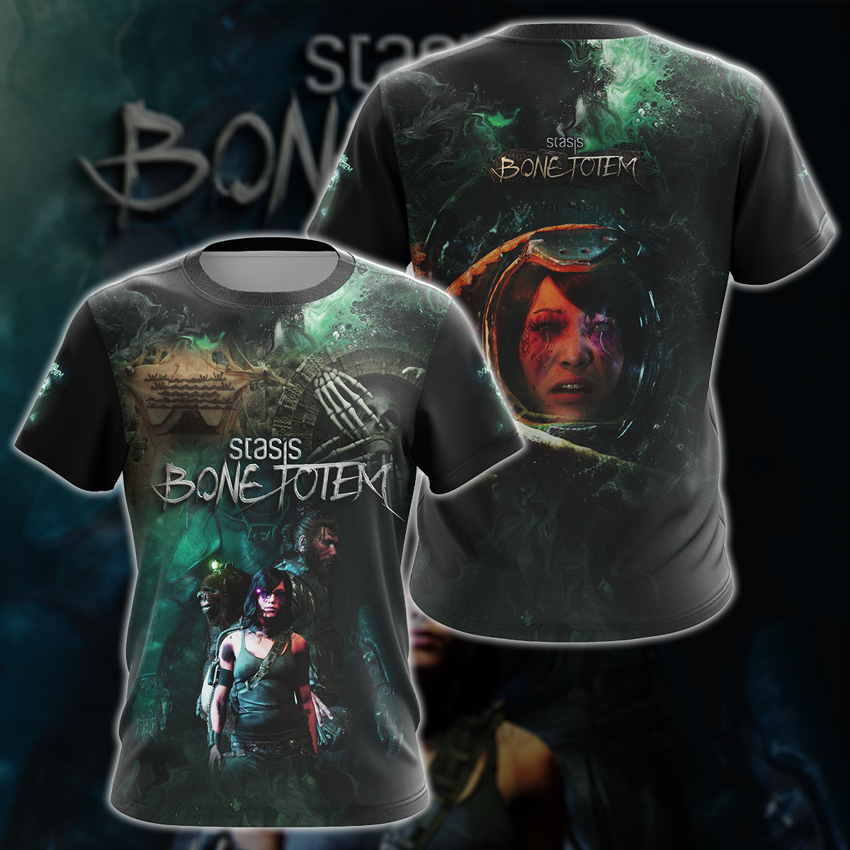 Stasis: Bone Totem Video Game 3D All Over Printed T-shirt Tank Top Zip Hoodie Pullover Hoodie Hawaiian Shirt Beach Shorts Jogger T-shirt S