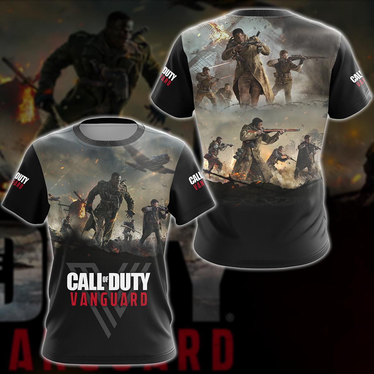 Call of Duty: Vanguard Video Game 3D All Over Print T-shirt Tank Top Zip Hoodie Pullover Hoodie Hawaiian Shirt Beach Shorts Jogger T-shirt S