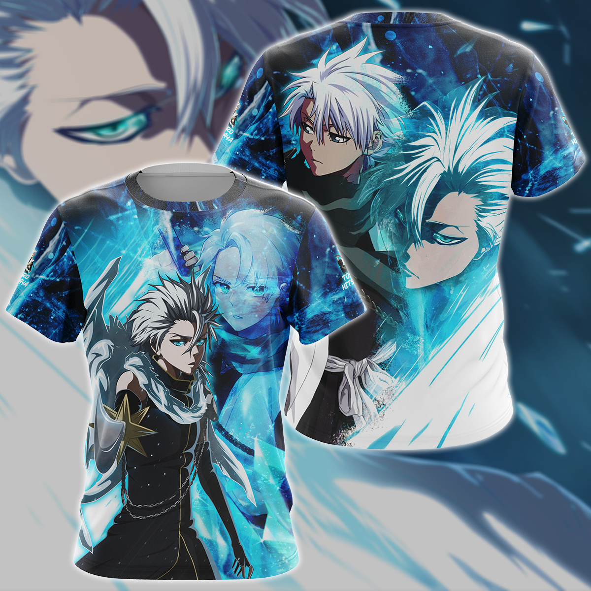 Bleach Toshiro Hitsugaya Anime Manga 3D All Over Print T-shirt Tank Top Zip Hoodie Pullover Hoodie Hawaiian Shirt Beach Shorts Jogger T-shirt S