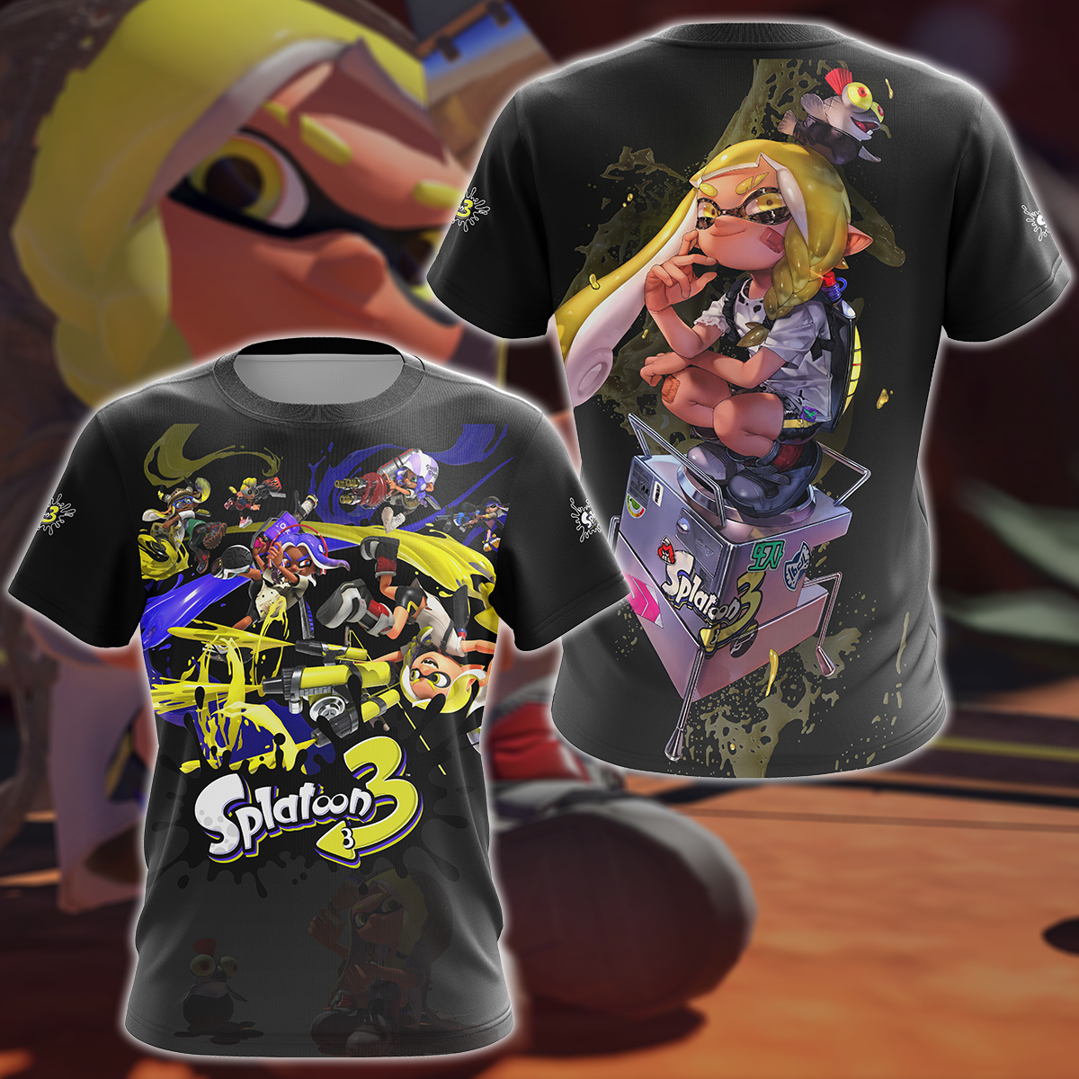 Splatoon 3 Video Game 3D All Over Print T-shirt Tank Top Zip Hoodie Pullover Hoodie Hawaiian Shirt Beach Shorts Jogger T-shirt S