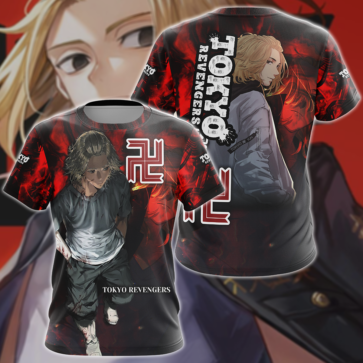 Tokyo Revengers 3D All Over Print T-shirt Tank Top Zip Hoodie Pullover Hoodie Hawaiian Shirt Beach Shorts Jogger T-shirt S