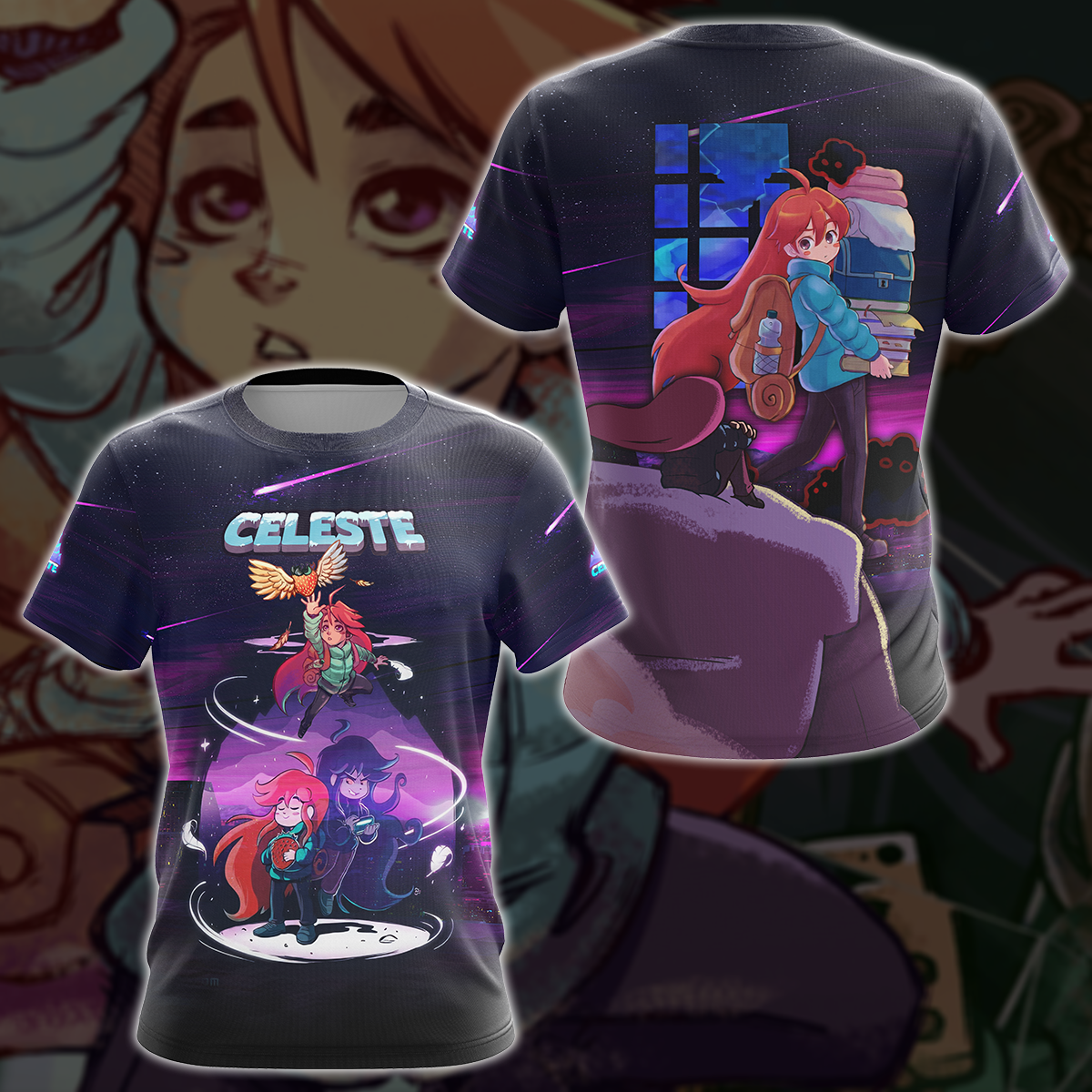 Celeste Video Game 3D All Over Printed T-shirt Tank Top Zip Hoodie Pullover Hoodie Hawaiian Shirt Beach Shorts Jogger T-shirt S