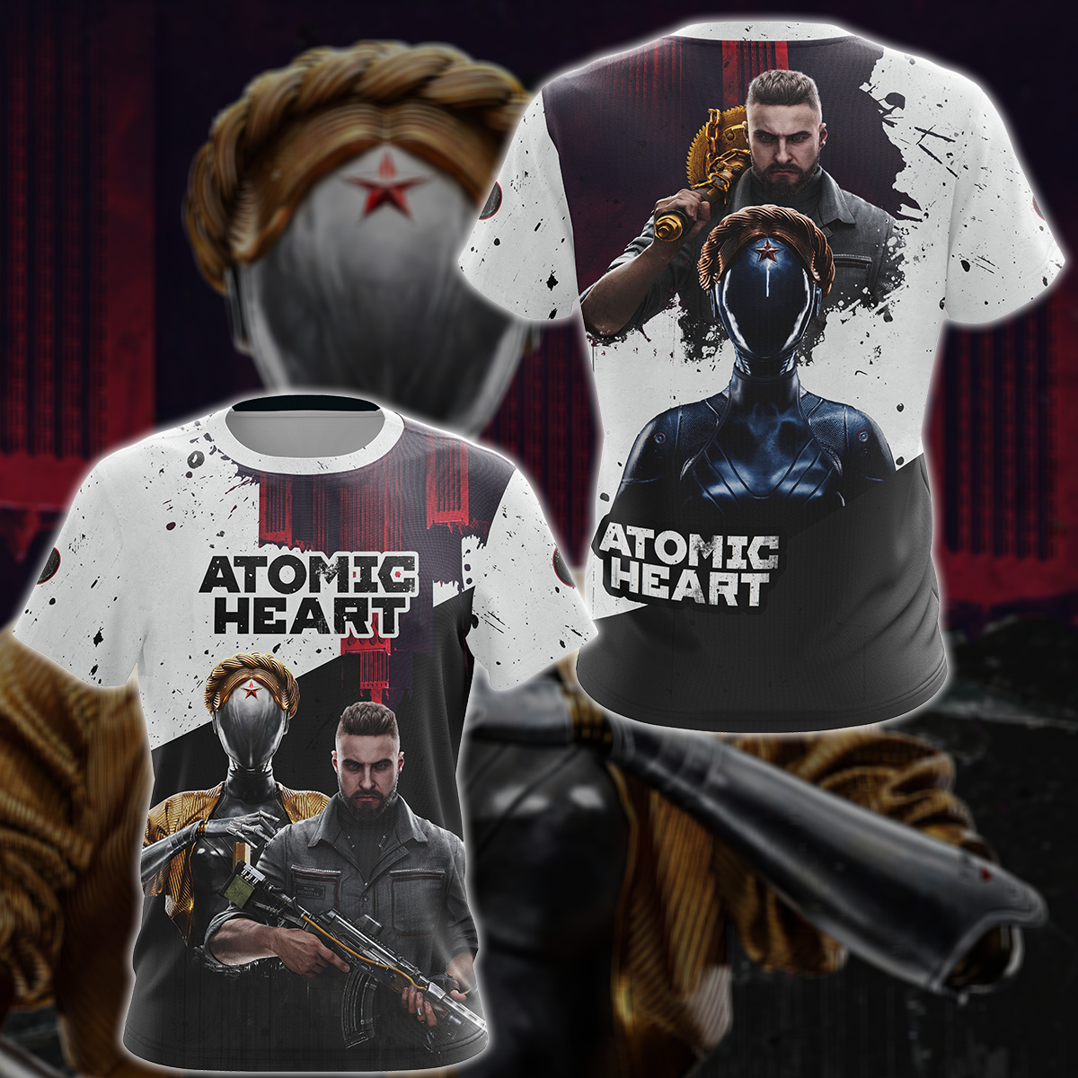 Atomic Heart Video Game 3D All Over Printed T-shirt Tank Top Zip Hoodie Pullover Hoodie Hawaiian Shirt Beach Shorts Jogger T-shirt S