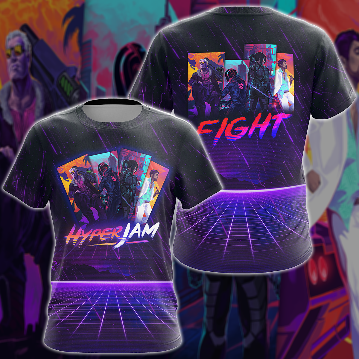 Hyper Jam Video Game 3D All Over Print T-shirt Tank Top Zip Hoodie Pullover Hoodie Hawaiian Shirt Beach Shorts Jogger T-shirt S