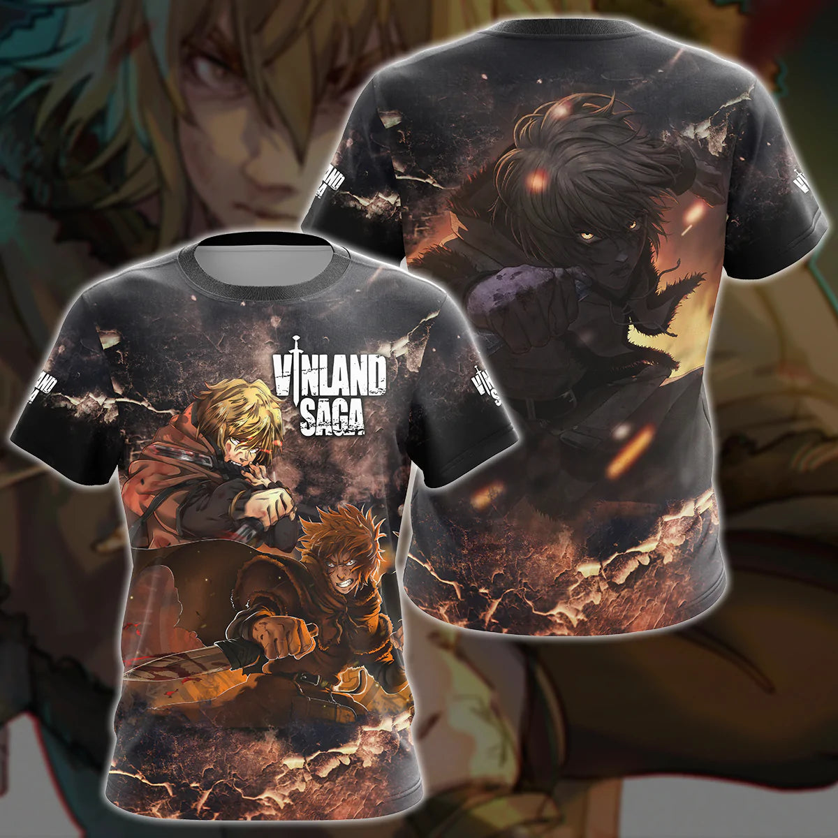 Vinland Saga Anime Manga 3D All Over Print T-shirt Tank Top Zip Hoodie Pullover Hoodie Hawaiian Shirt Beach Shorts Jogger T-shirt S