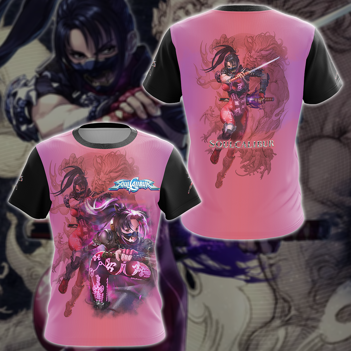 Soul Calibur Video Game 3D All Over Printed T-shirt Tank Top Zip Hoodie Pullover Hoodie Hawaiian Shirt Beach Shorts Jogger T-shirt S