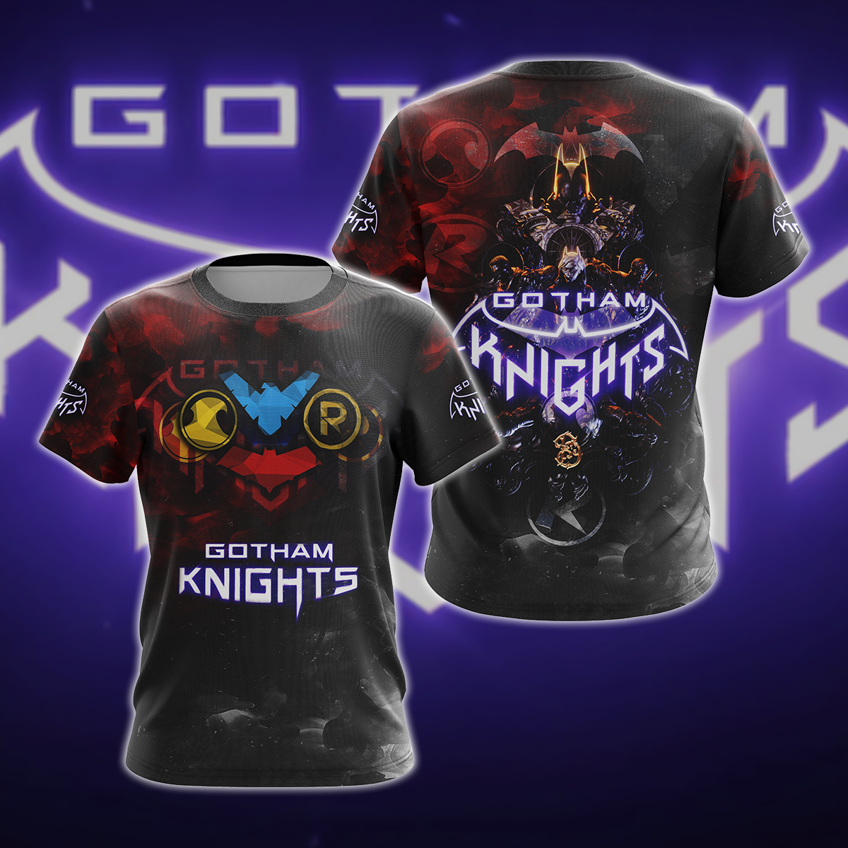 Gotham Knights 3D All Over Print T-shirt Tank Top Zip Hoodie Pullover Hoodie Hawaiian Shirt Beach Shorts Jogger T-shirt S