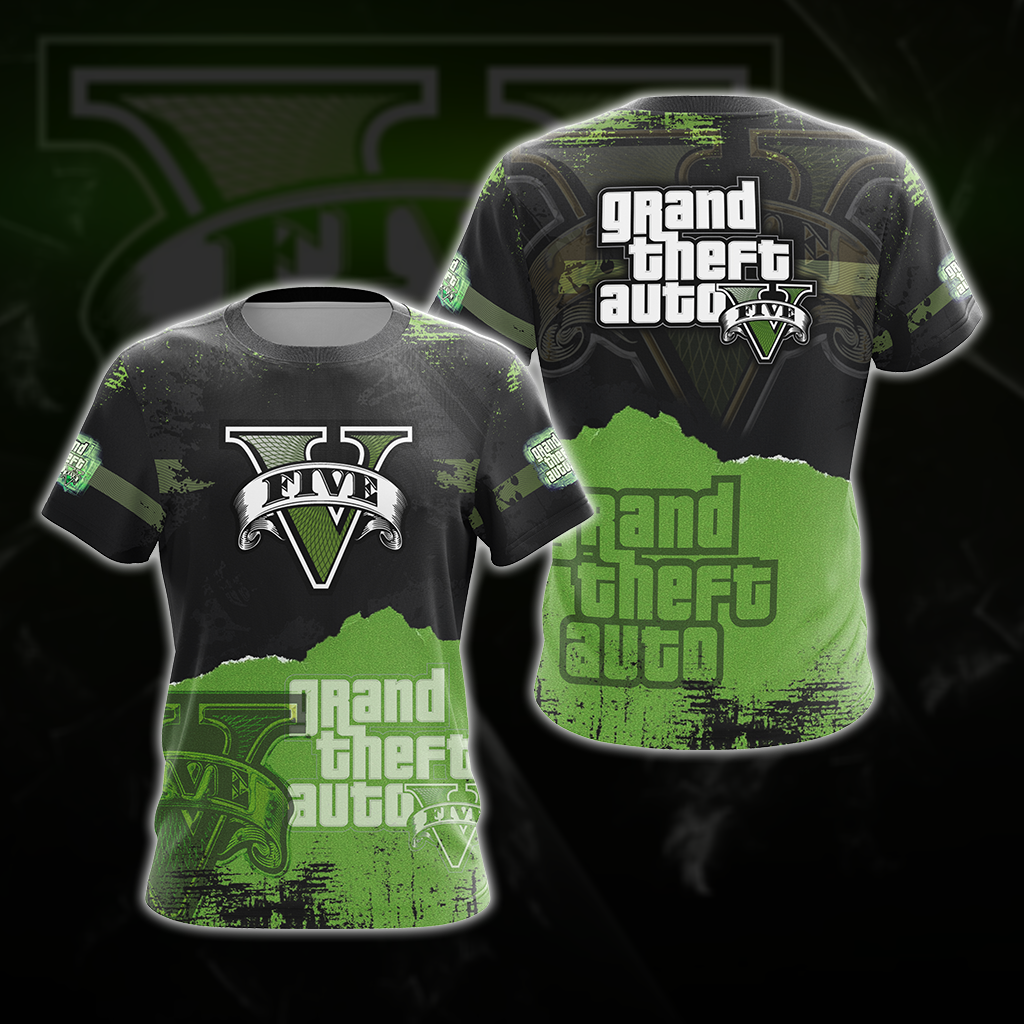 Grand Theft Auto V All Over Print T-shirt Tank Top Zip Hoodie Pullover Hoodie Hawaiian Shirt T-shirt S