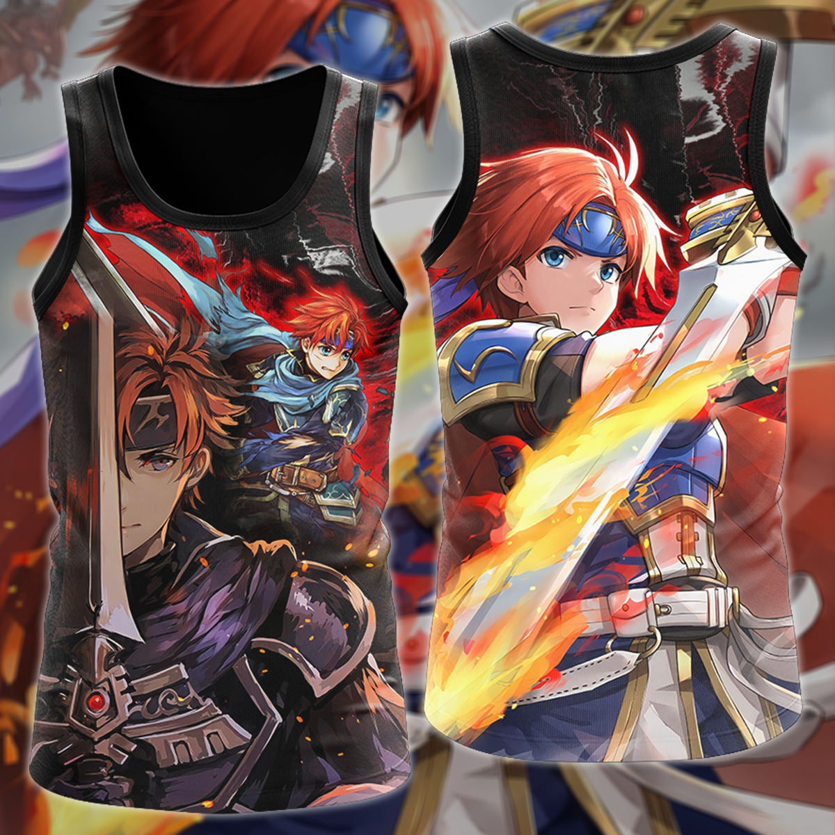 Fire Emblem Roy Video Game 3D All Over Print T-shirt Tank Top Zip Hoodie Pullover Hoodie Hawaiian Shirt Beach Shorts Jogger Tank Top S