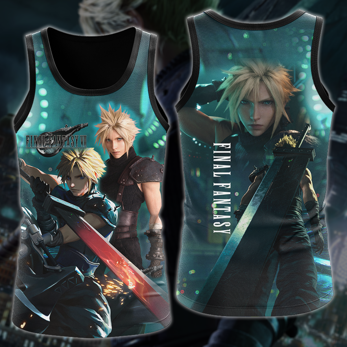 Final Fantasy VII Remake Video Game 3D All Over Printed T-shirt Tank Top Zip Hoodie Pullover Hoodie Hawaiian Shirt Beach Shorts Jogger Tank Top S