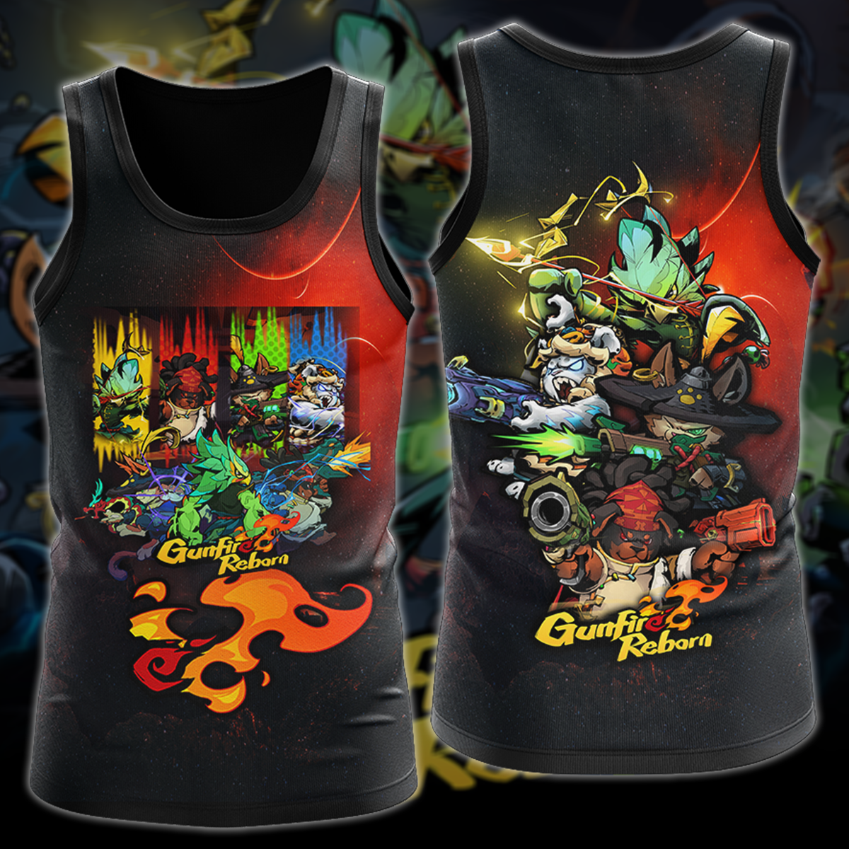 Gunfire Reborn Video Game 3D All Over Printed T-shirt Tank Top Zip Hoodie Pullover Hoodie Hawaiian Shirt Beach Shorts Jogger Tank Top S