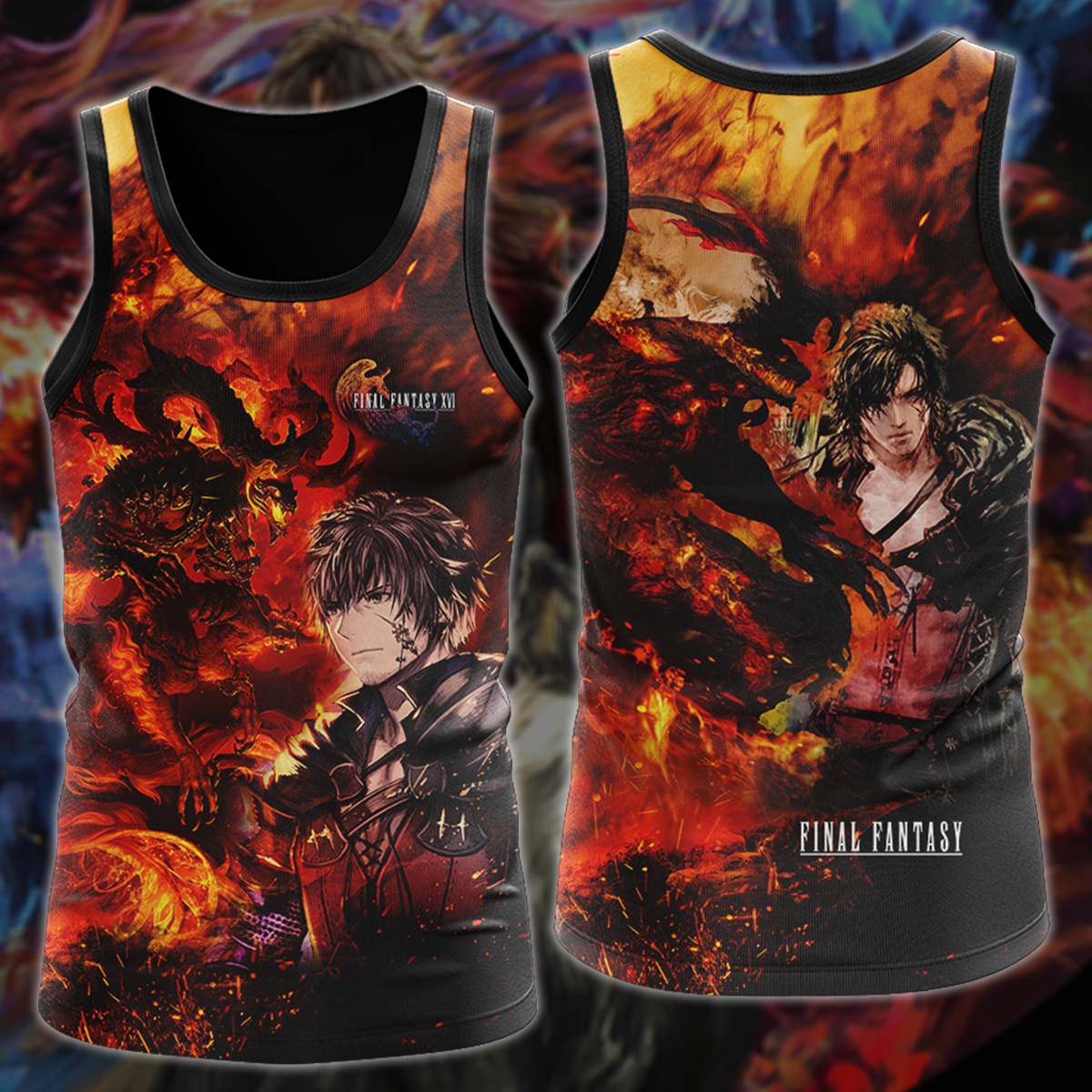 Final Fantasy XVI Video Game 3D All Over Printed T-shirt Tank Top Zip Hoodie Pullover Hoodie Hawaiian Shirt Beach Shorts Jogger Tank Top S