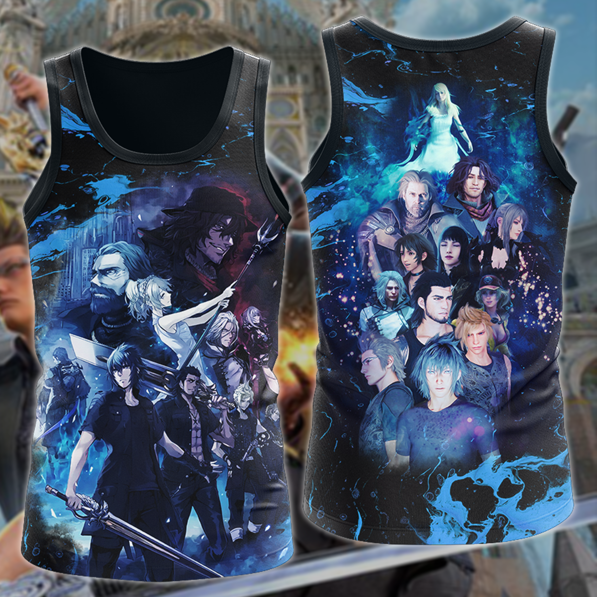 Final Fantasy XV Video Game 3D All Over Print T-shirt Tank Top Zip Hoodie Pullover Hoodie Hawaiian Shirt Beach Shorts Jogger Tank Top S