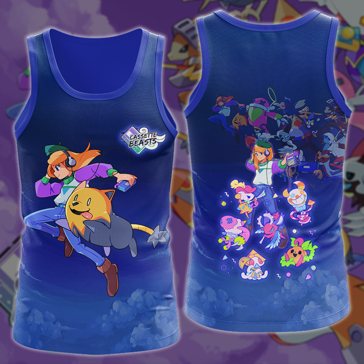 Cassette Beasts Video Game 3D All Over Printed T-shirt Tank Top Zip Hoodie Pullover Hoodie Hawaiian Shirt Beach Shorts Jogger Tank Top S