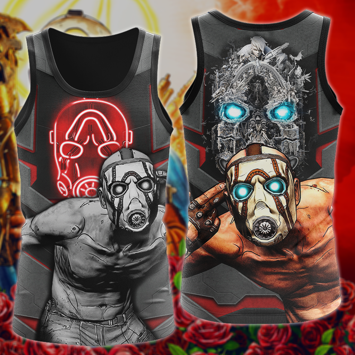 Borderlands Video Game 3D All Over Print T-shirt Tank Top Zip Hoodie Pullover Hoodie Hawaiian Shirt Beach Shorts Jogger Tank Top S