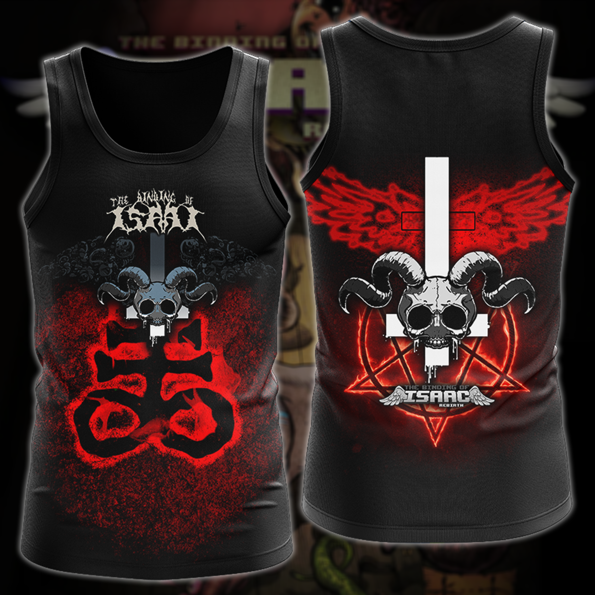 The Binding of Isaac: Rebirth Video Game 3D All Over Printed T-shirt Tank Top Zip Hoodie Pullover Hoodie Hawaiian Shirt Beach Shorts Jogger Tank Top S