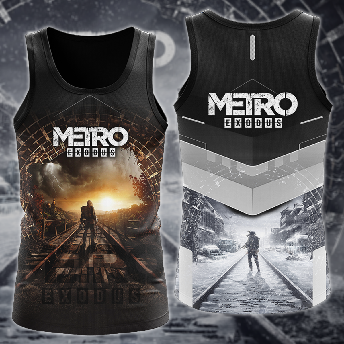 Metro Exodus Video Game 3D All Over Print T-shirt Tank Top Zip Hoodie Pullover Hoodie Hawaiian Shirt Beach Shorts Jogger Tank Top S