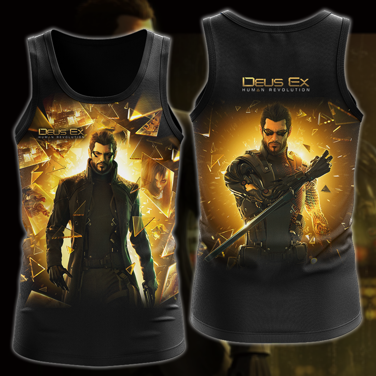 Deus Ex: Human Revolution Video Game 3D All Over Printed T-shirt Tank Top Zip Hoodie Pullover Hoodie Hawaiian Shirt Beach Shorts Jogger Tank Top S