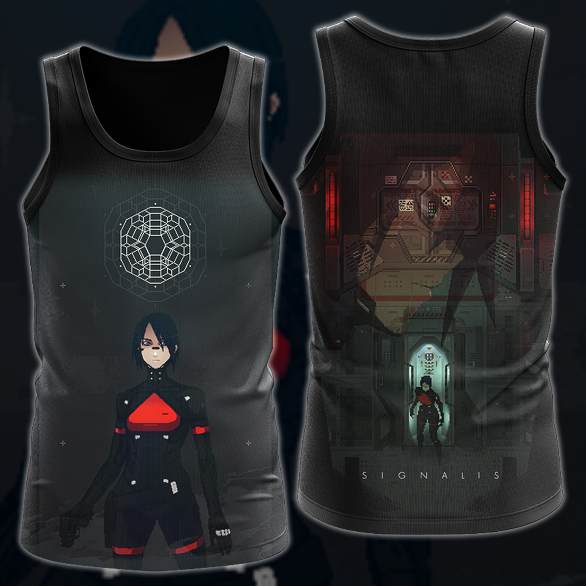 Signalis Video Game 3D All Over Printed T-shirt Tank Top Zip Hoodie Pullover Hoodie Hawaiian Shirt Beach Shorts Jogger Tank Top S