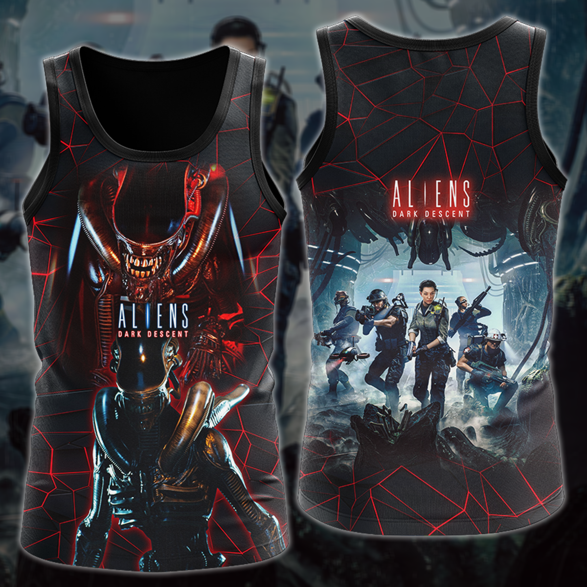 Aliens: Dark Descent Video Game 3D All Over Printed T-shirt Tank Top Zip Hoodie Pullover Hoodie Hawaiian Shirt Beach Shorts Jogger Tank Top S