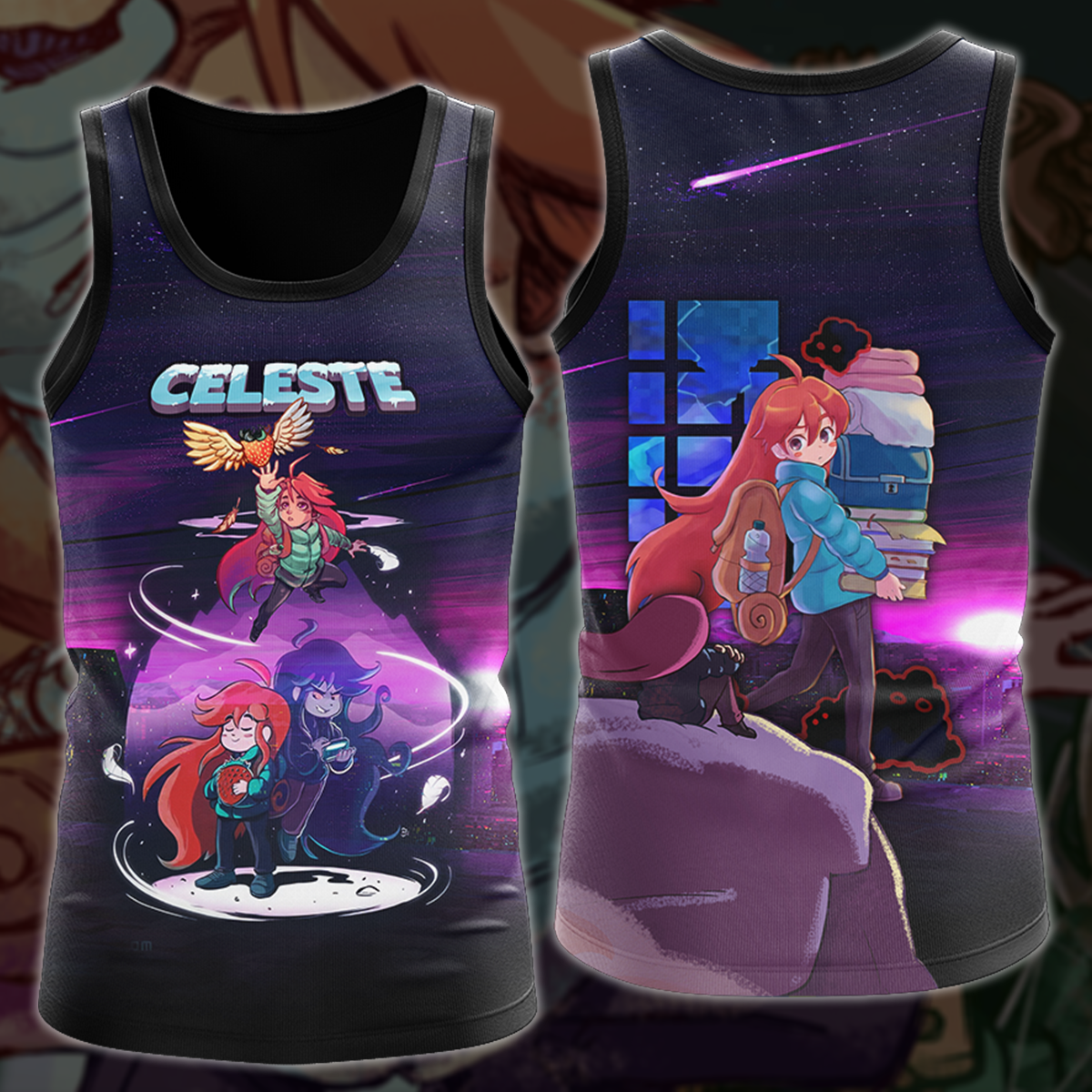 Celeste Video Game 3D All Over Printed T-shirt Tank Top Zip Hoodie Pullover Hoodie Hawaiian Shirt Beach Shorts Jogger Tank Top S