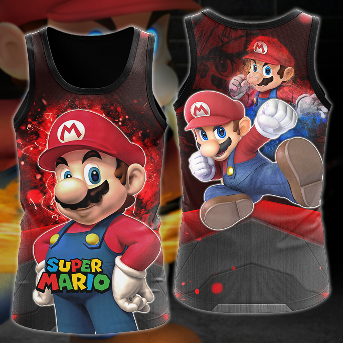 Super Mario Video Game 3D All Over Print T-shirt Tank Top Zip Hoodie Pullover Hoodie Hawaiian Shirt Beach Shorts Jogger Tank Top S