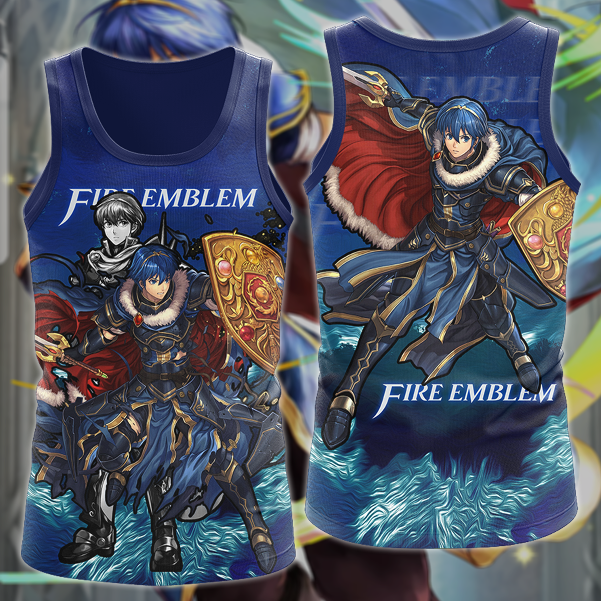 Fire Emblem Marth Video Game 3D All Over Print T-shirt Tank Top Zip Hoodie Pullover Hoodie Hawaiian Shirt Beach Shorts Jogger Tank Top S