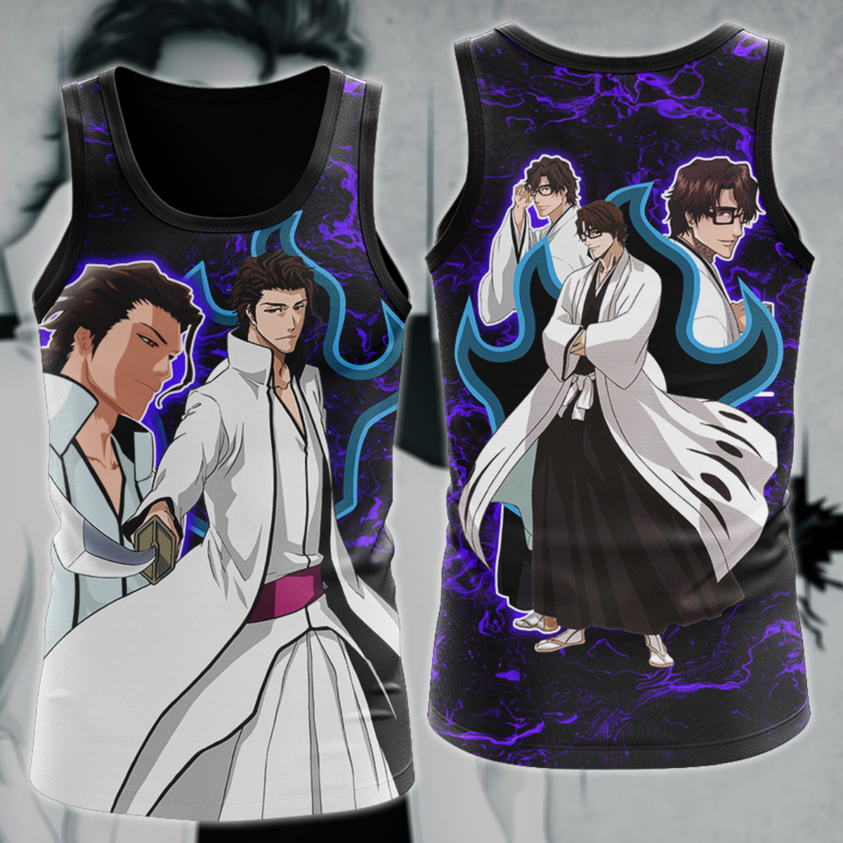 Bleach Sousuke Aizen Anime Manga 3D All Over Print T-shirt Tank Top Zip Hoodie Pullover Hoodie Hawaiian Shirt Beach Shorts Jogger Tank Top S