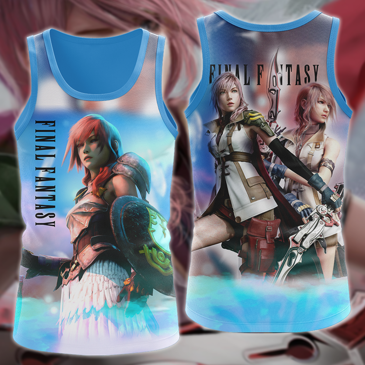 Final Fantasy XIII Video Game 3D All Over Print T-shirt Tank Top Zip Hoodie Pullover Hoodie Hawaiian Shirt Beach Shorts Jogger Tank Top S