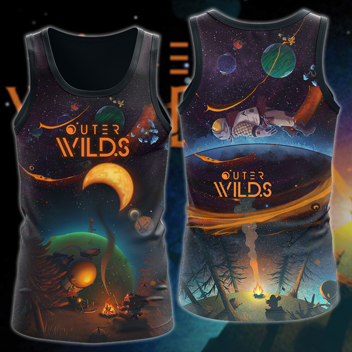 Outer Wilds Video Game 3D All Over Print T-shirt Tank Top Zip Hoodie Pullover Hoodie Hawaiian Shirt Beach Shorts Jogger Tank Top S