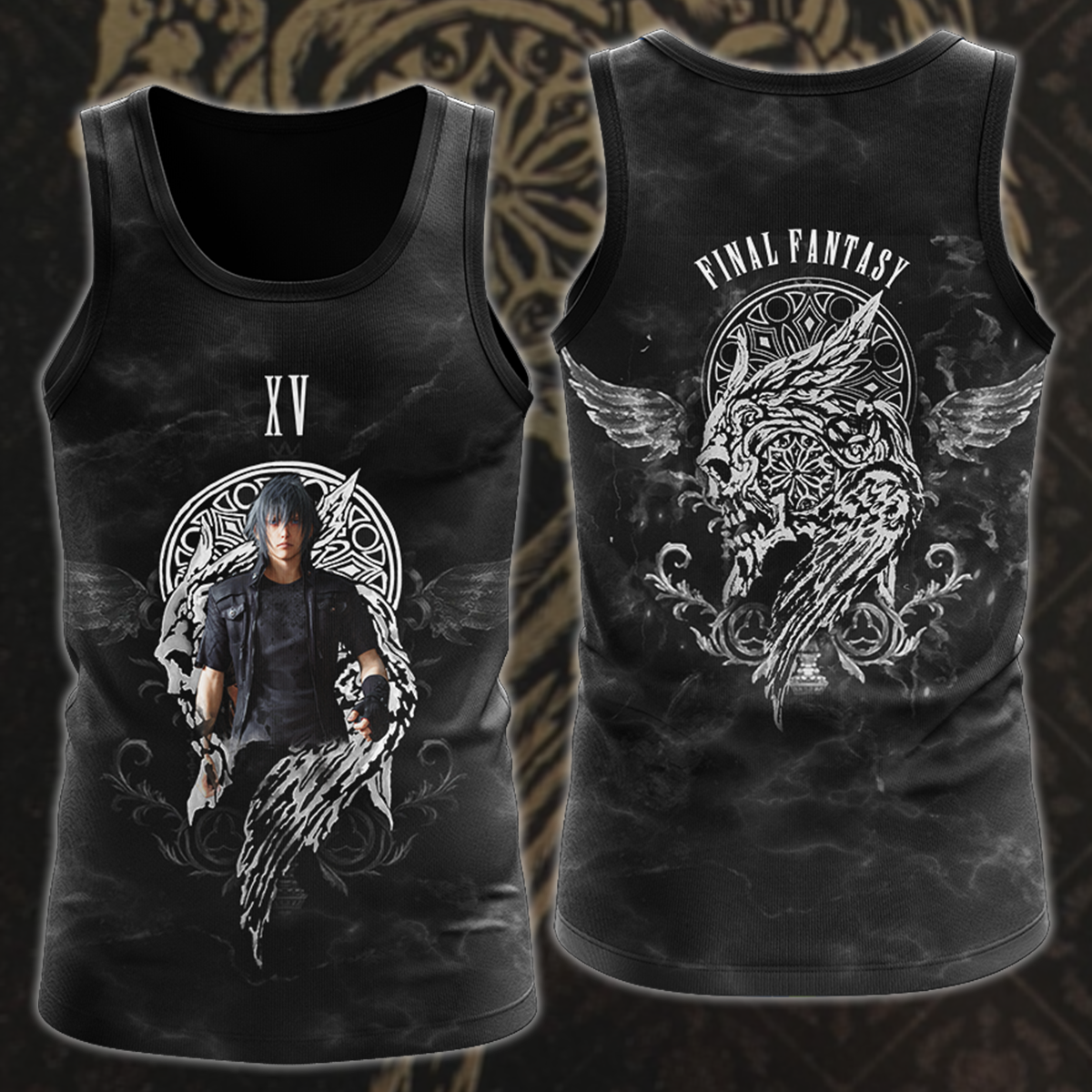 Final Fantasy XV Video Game 3D All Over Printed T-shirt Tank Top Zip Hoodie Pullover Hoodie Hawaiian Shirt Beach Shorts Jogger Tank Top S