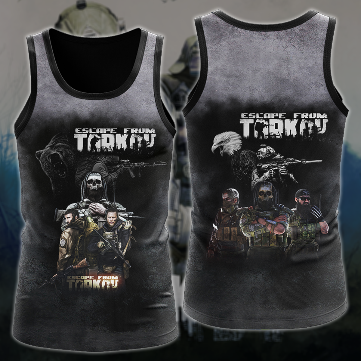 Escape From Tarkov Video Game 3D All Over Printed T-shirt Tank Top Zip Hoodie Pullover Hoodie Hawaiian Shirt Beach Shorts Jogger Tank Top S